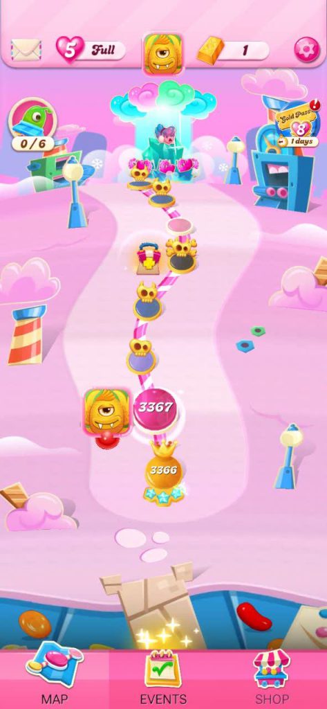 اکانت بازی کندی کراش مرحله 3370