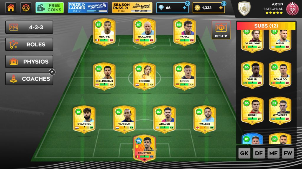 اکانت دریم لیگ ۲۰۲۵