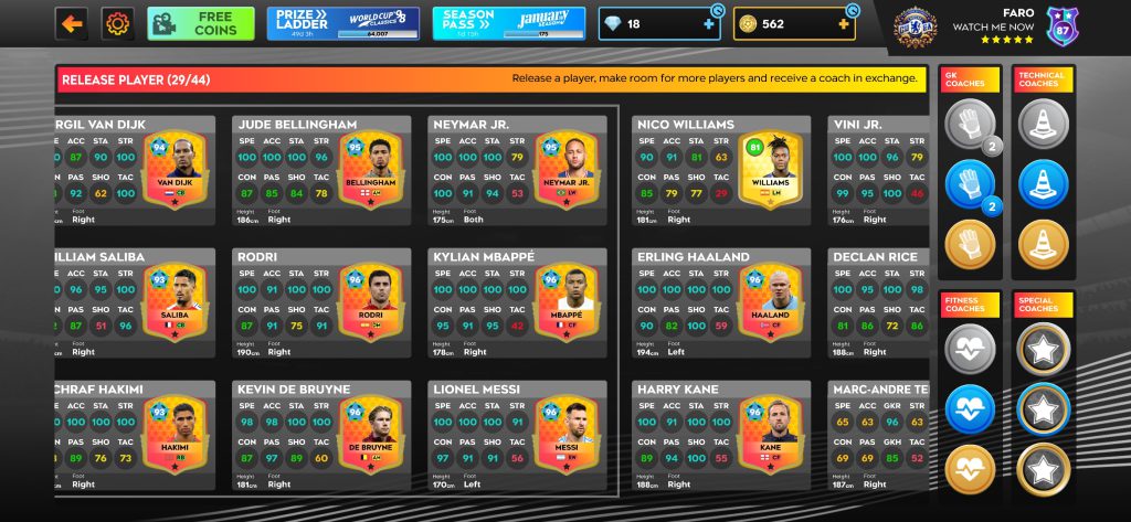 اکانت دریم لیگ فول مکس