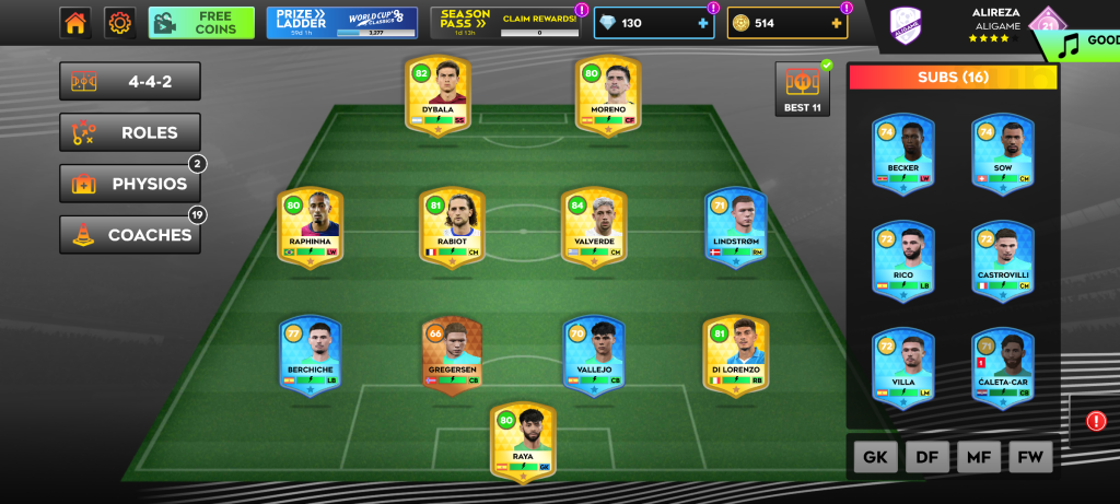 اکانت دریم لیگ ۲۰۲۵