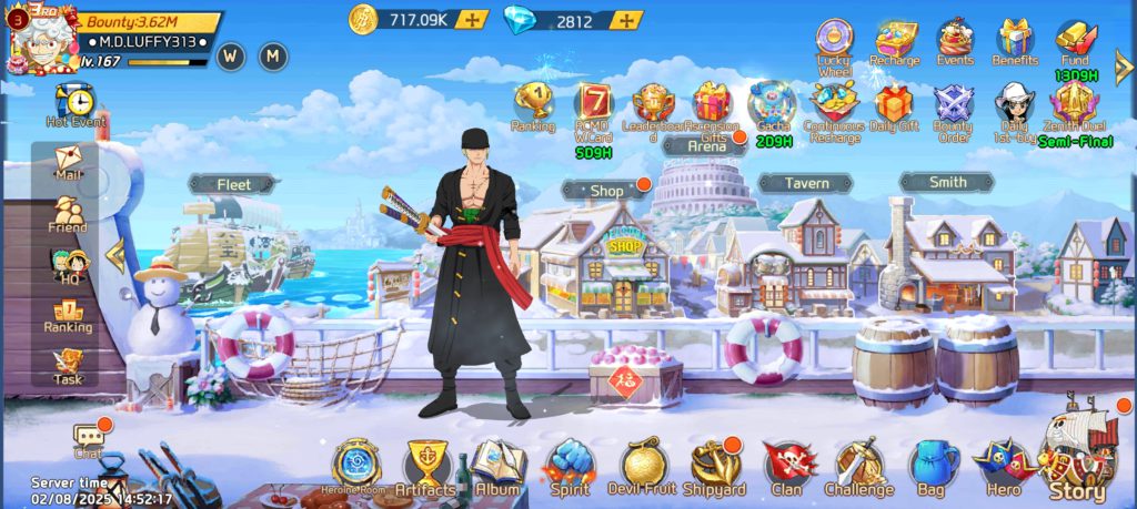 اکانت گاد خرشانس بازی وان پیس