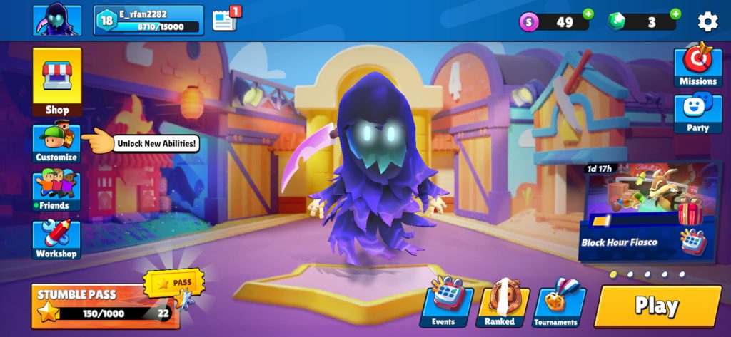 اکانت بازی استامبل گایز (Stumble Guys)