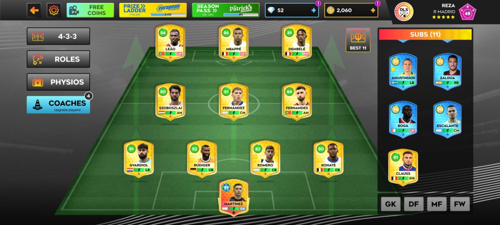 اکانت دریم لیگ ۲۰۲۵