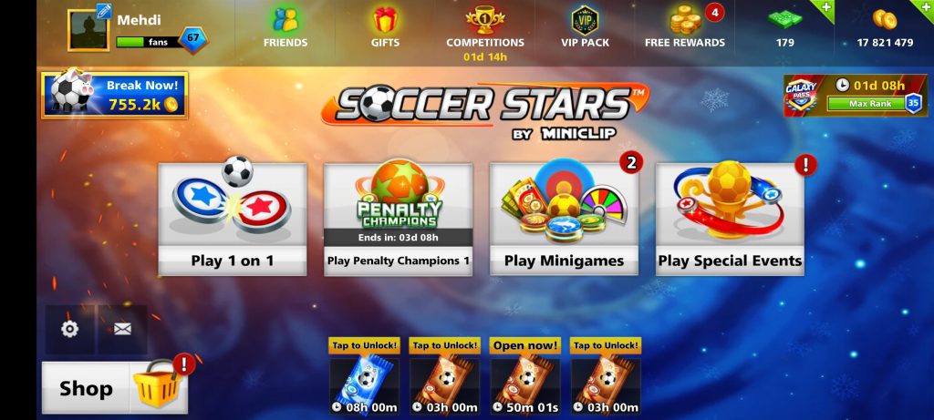 اکانت ساکر استار