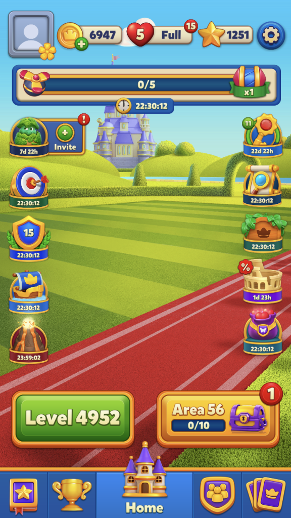 اکانت بازی رویال مچ(royal match)لول پنج هزار