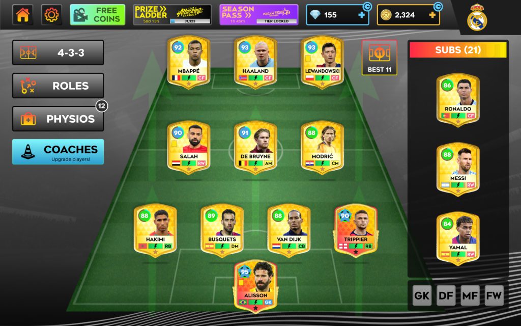 اکانت دریم لیگ ساکر 2025