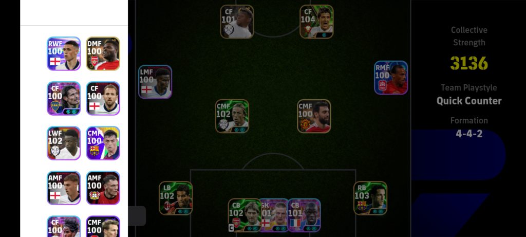 اکانت efootball قدرت 3136