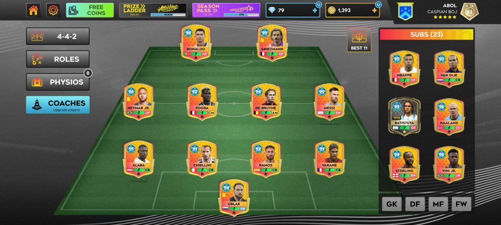 اکانت دریم لیگ ۲۰۲۱