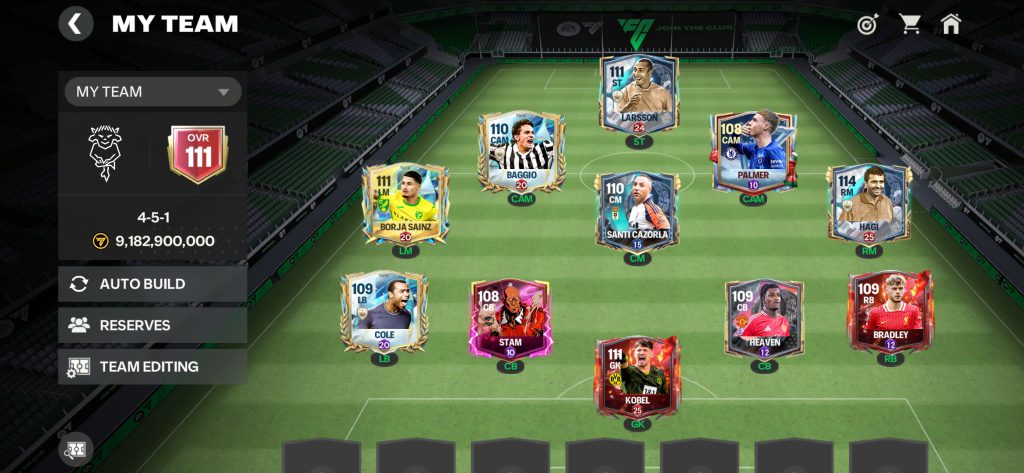 اکانت فیفا ۱۱۱ شانس خوب بازیکن ۱۱۴