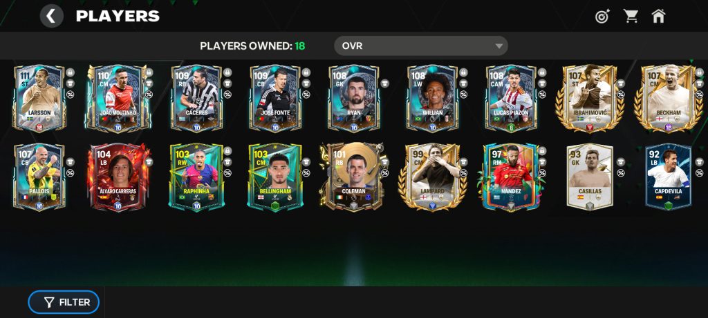 اکانت اورال 109فیفا موبایل ارزش 3میلیارد