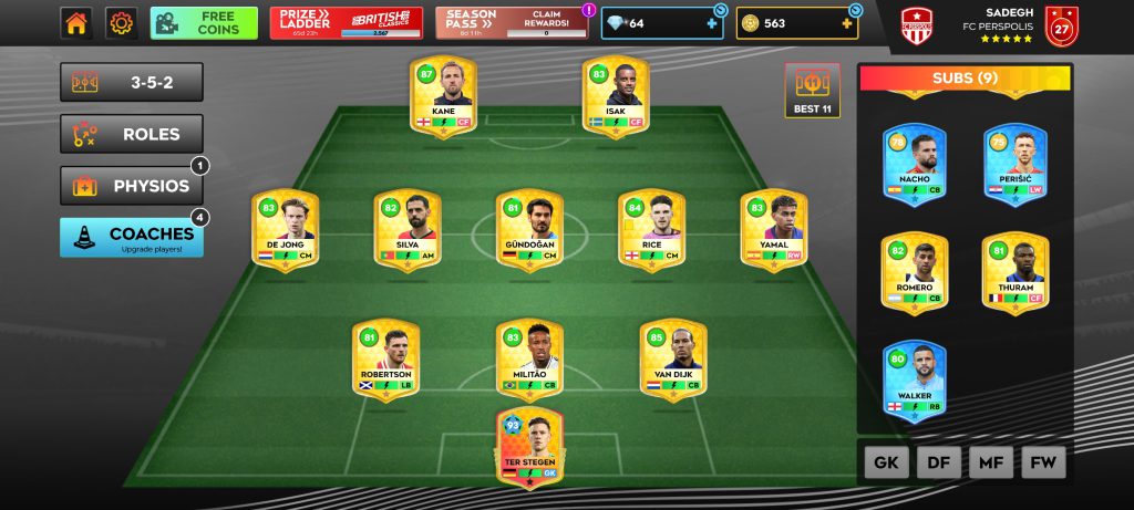 اکانت دریم لیگ فیلم هم میدم