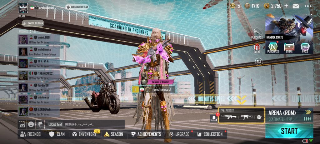 فروش اکانت پابجی نیو استیت