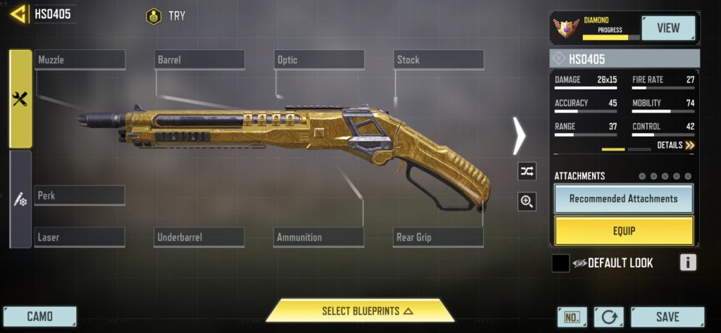 گلد کردن گان کالاف دیوتی موبایل