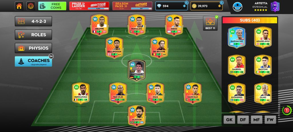 اکانت دریم لیگ ۲۰۲۵ لیگ رویایی