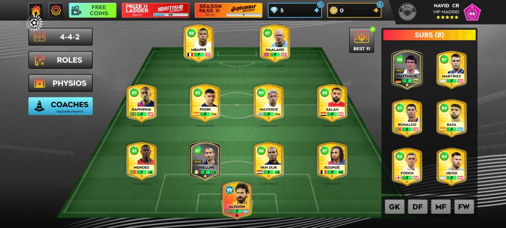 اکانت دریم لیگ مفت