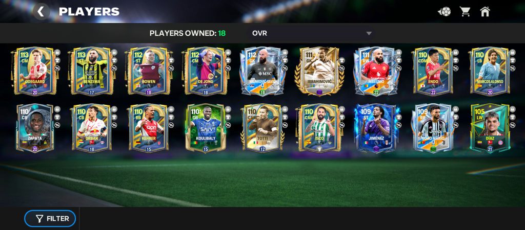 اکانت فیفا موبابل over112