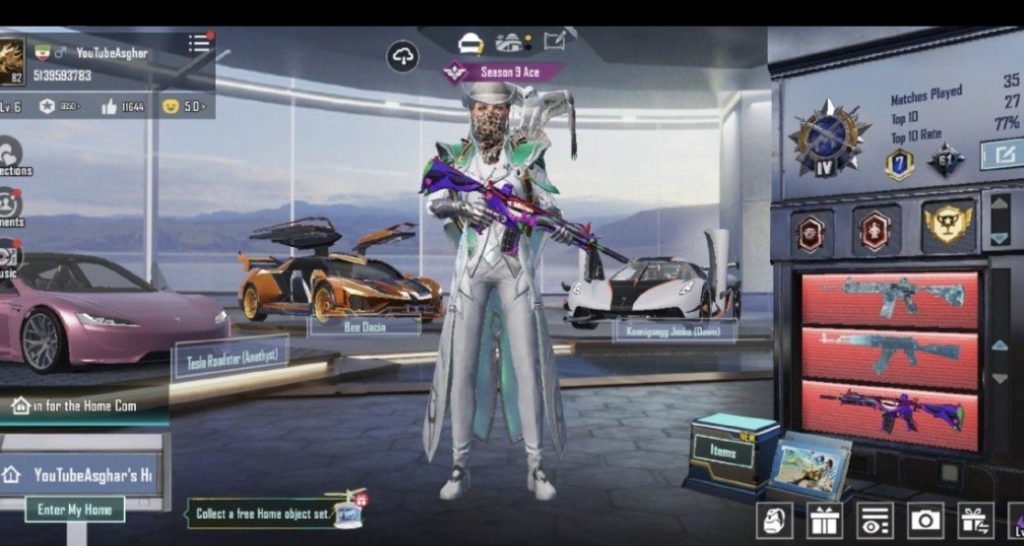 اکانت پابجی گاد طاق با اکانت کالاف