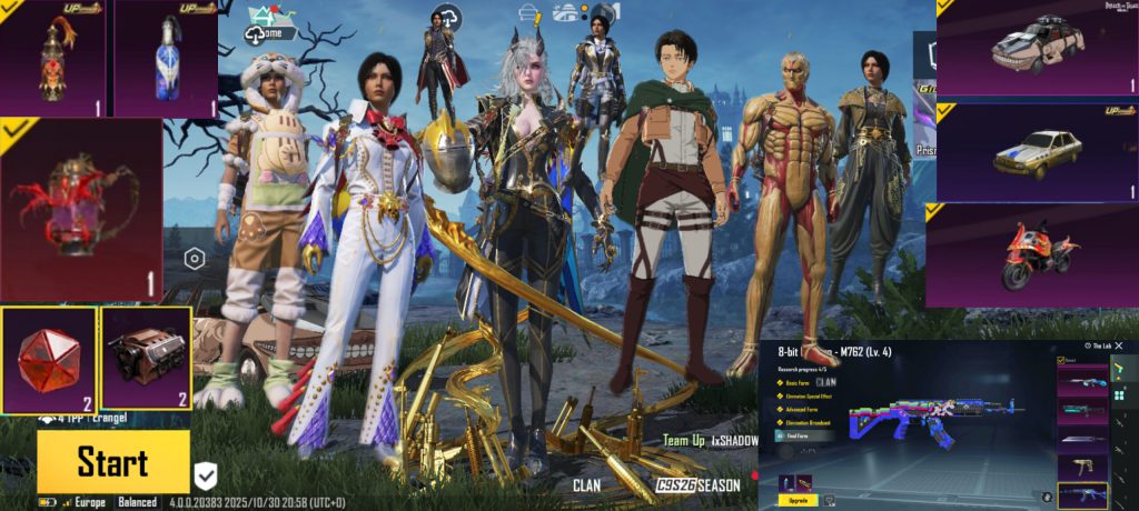 اکانت پابجی قدیمی و دارای ایکسوت