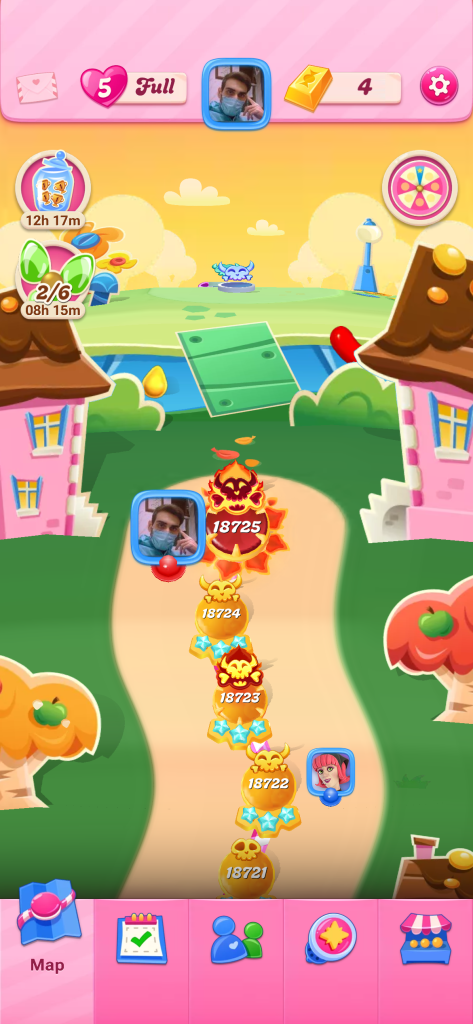 بازی کندی کراش ساگا مرحله 18725