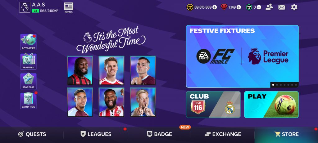 اکانت fc mobile اورال ۱۱۶