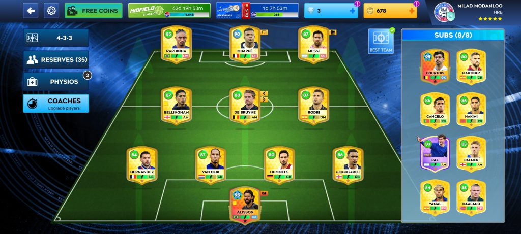 اکانت دریم لیگ ساکر 2026