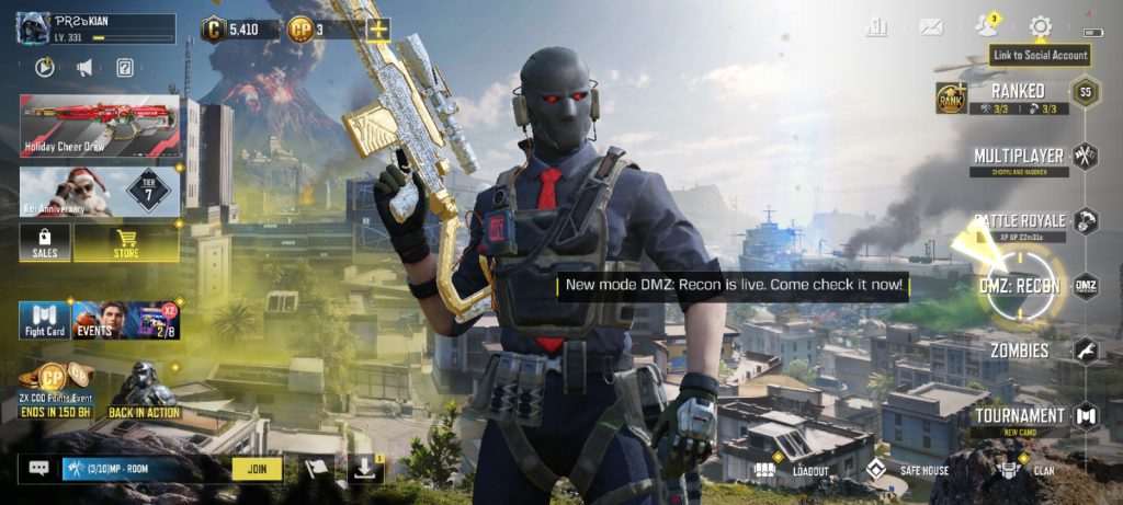 اکانت کالاف نیم صیف ولی درجه یک باتضمین