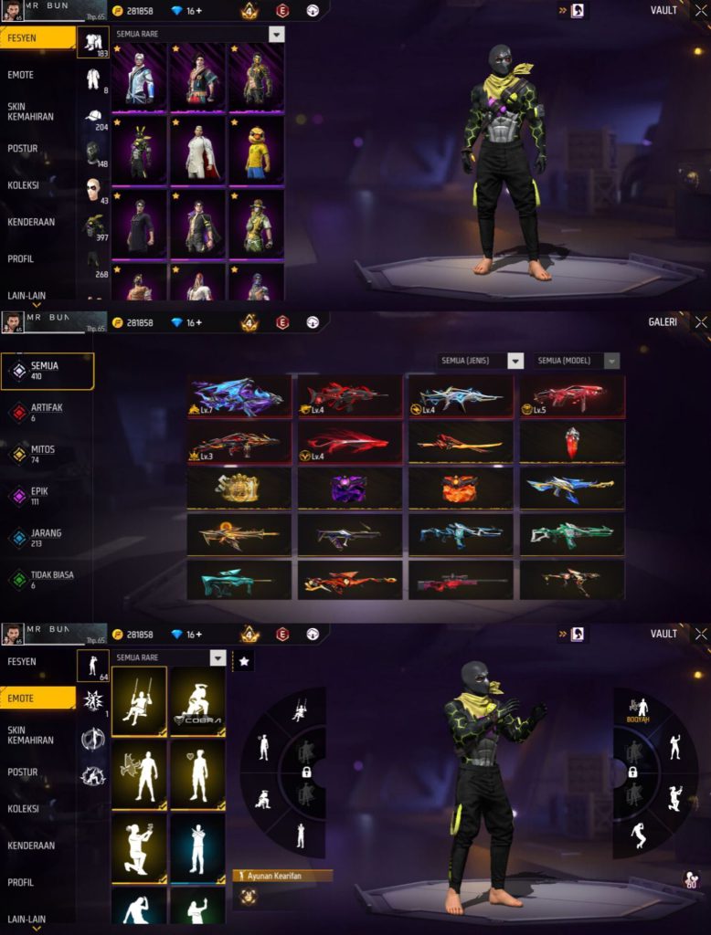 اکانت فری فایر